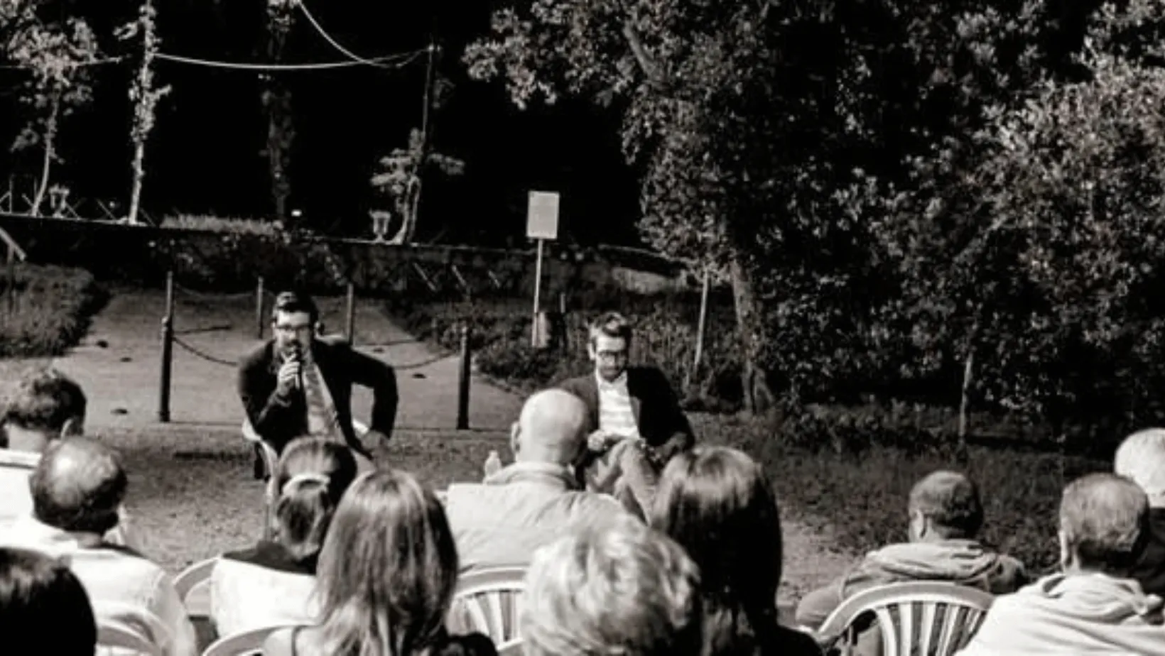 Intervento durante un evento, nel verde della Toscana